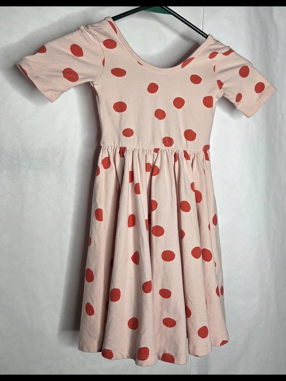 Alice + Ames Pink Dress with Red Polka Dots - Casual Skater Dress